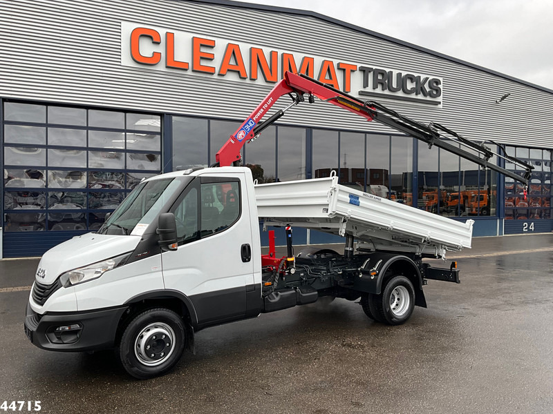 Iveco Daily 72C18 HMF laadkraan 3,4 Tonmeter laadkraan + Meiller 3-zijdige kipper New & Unused!! - Camión volquete: foto 1 Iveco Daily 72C18 HMF laadkraan 3,4 Tonmeter laadkraan + Meiller 3-zijdige kipper New & Unused!! - Camión volquete: foto 1