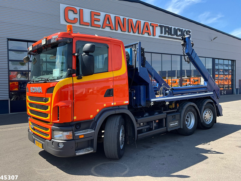 Scania G 440 6x2 Meiller 16 Tons portaalarmsysteem - Camión portacontenedor de cadenas: foto 1 Scania G 440 6x2 Meiller 16 Tons portaalarmsysteem - Camión portacontenedor de cadenas: foto 1