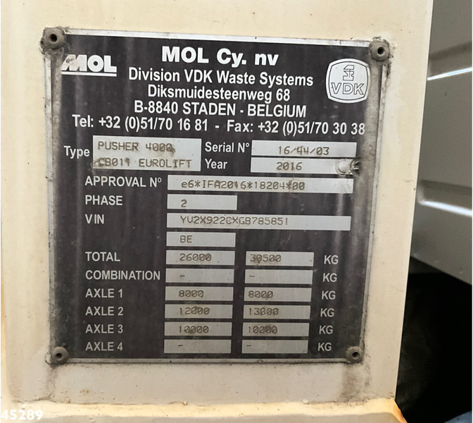 Camión de basura Volvo FM 370 Euro 6 VDK 25m³: foto 20