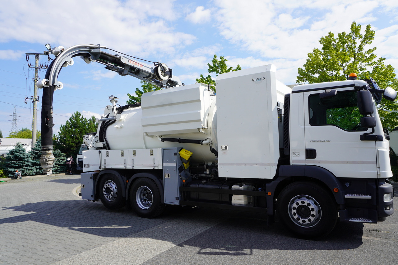 Limpieza de alcantarillado MAN TGM 26.340 E6 / RIVARD sewage cleaner 11.8 m3 / 170 tho. km / steered axle: foto 8