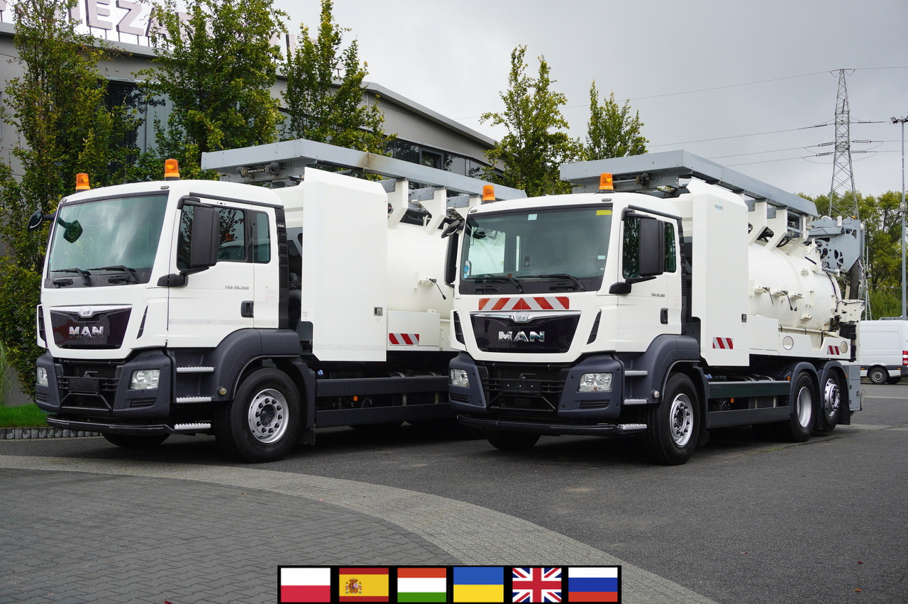 MAN TGS 26.360 E6 / RIVARD sewage cleaner 18 m3 / 180 tho. km / steering axle / 2 units - Limpieza de alcantarillado: foto 1 MAN TGS 26.360 E6 / RIVARD sewage cleaner 18 m3 / 180 tho. km / steering axle / 2 units - Limpieza de alcantarillado: foto 1