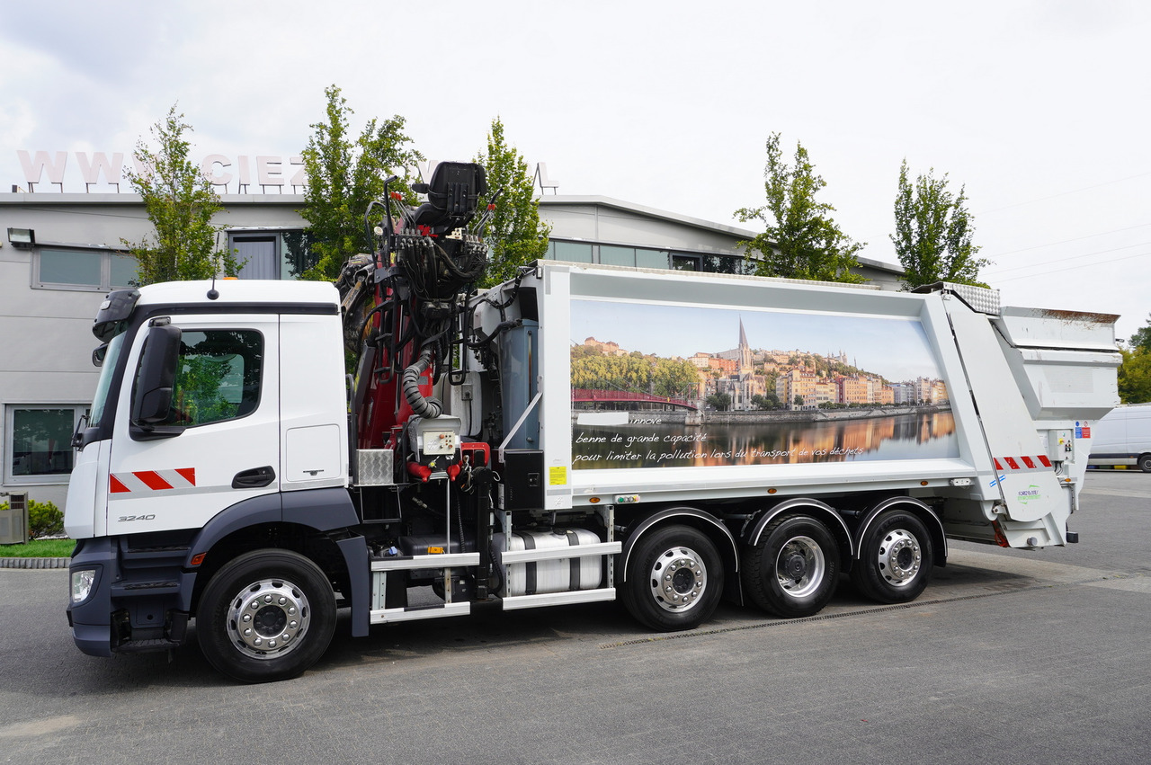 MERCEDES-BENZ Antos 3240 8x2 / Tajfun 5T crane / Farid Industries garbage truck/ 3 steered axles - Camión de basura: foto 5 MERCEDES-BENZ Antos 3240 8x2 / Tajfun 5T crane / Farid Industries garbage truck/ 3 steered axles - Camión de basura: foto 5