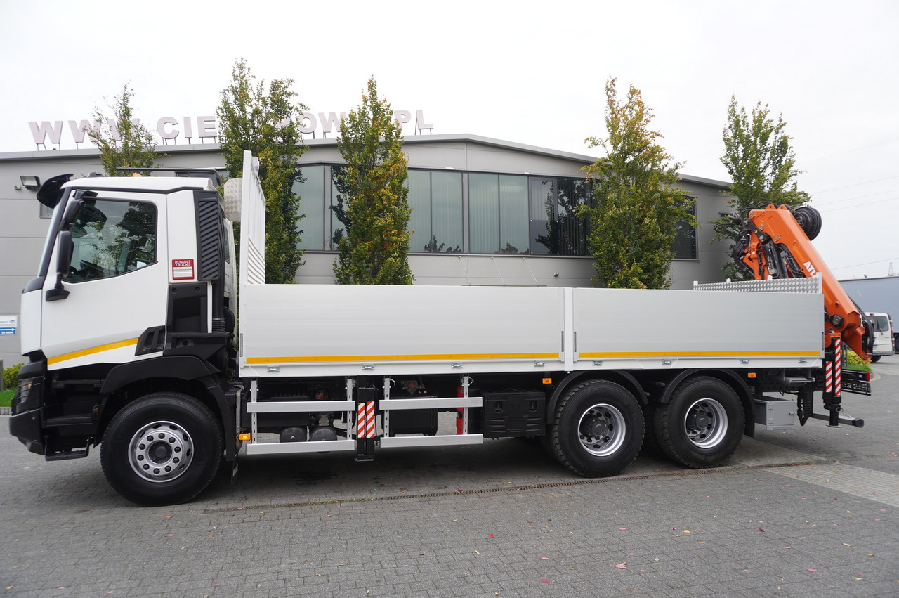 RENAULT C380 Comfort 6x4 / Atlas 172.3E crane / Range 12.3 m / capacity 6.1 t / Flatbed 17 EPAL - Camión caja abierta, Camión grúa: foto 4 RENAULT C380 Comfort 6x4 / Atlas 172.3E crane / Range 12.3 m / capacity 6.1 t / Flatbed 17 EPAL - Camión caja abierta, Camión grúa: foto 4