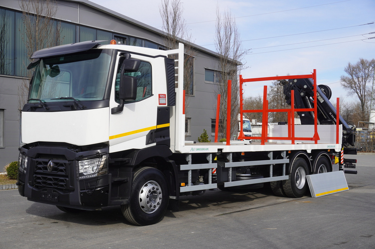 RENAULT C430 / HIAB 244 EP-5 HIDUO crane 8400 kg 15 m / Platform with stanchions - Camión grúa: foto 4 RENAULT C430 / HIAB 244 EP-5 HIDUO crane 8400 kg 15 m / Platform with stanchions - Camión grúa: foto 4