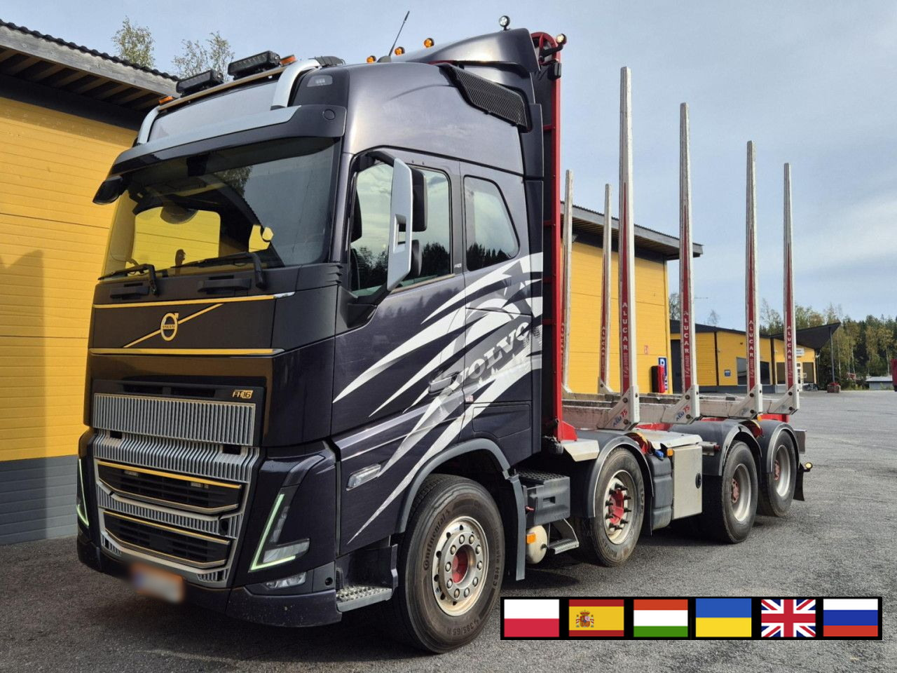 VOLVO FH 750 8x4 / 2 lifted axles / timber truck - Camión grúa: foto 1 VOLVO FH 750 8x4 / 2 lifted axles / timber truck - Camión grúa: foto 1