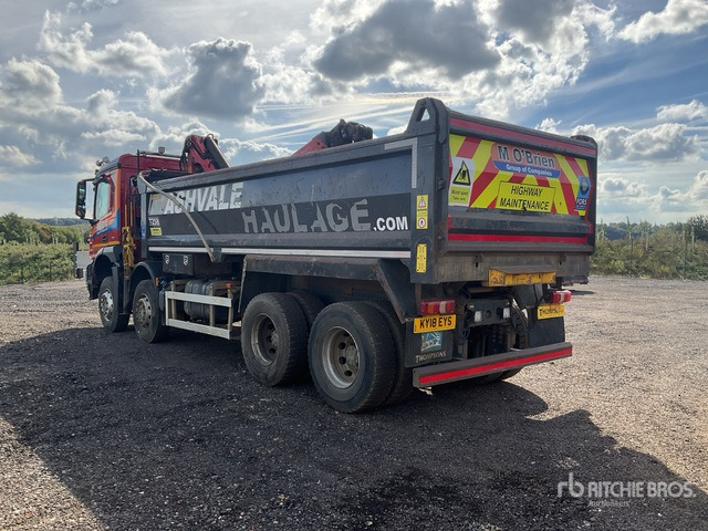 2018 Mercedes-Benz Arocs Palfinger Articulated Boom on 8x4 Dump Truck with Crane - Camión volquete: foto 4 2018 Mercedes-Benz Arocs Palfinger Articulated Boom on 8x4 Dump Truck with Crane - Camión volquete: foto 4