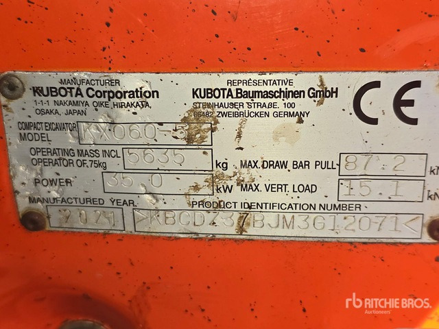 2021 Kubota KX060-5 Tracked Excavator - Excavadora de cadenas: foto 2 2021 Kubota KX060-5 Tracked Excavator - Excavadora de cadenas: foto 2