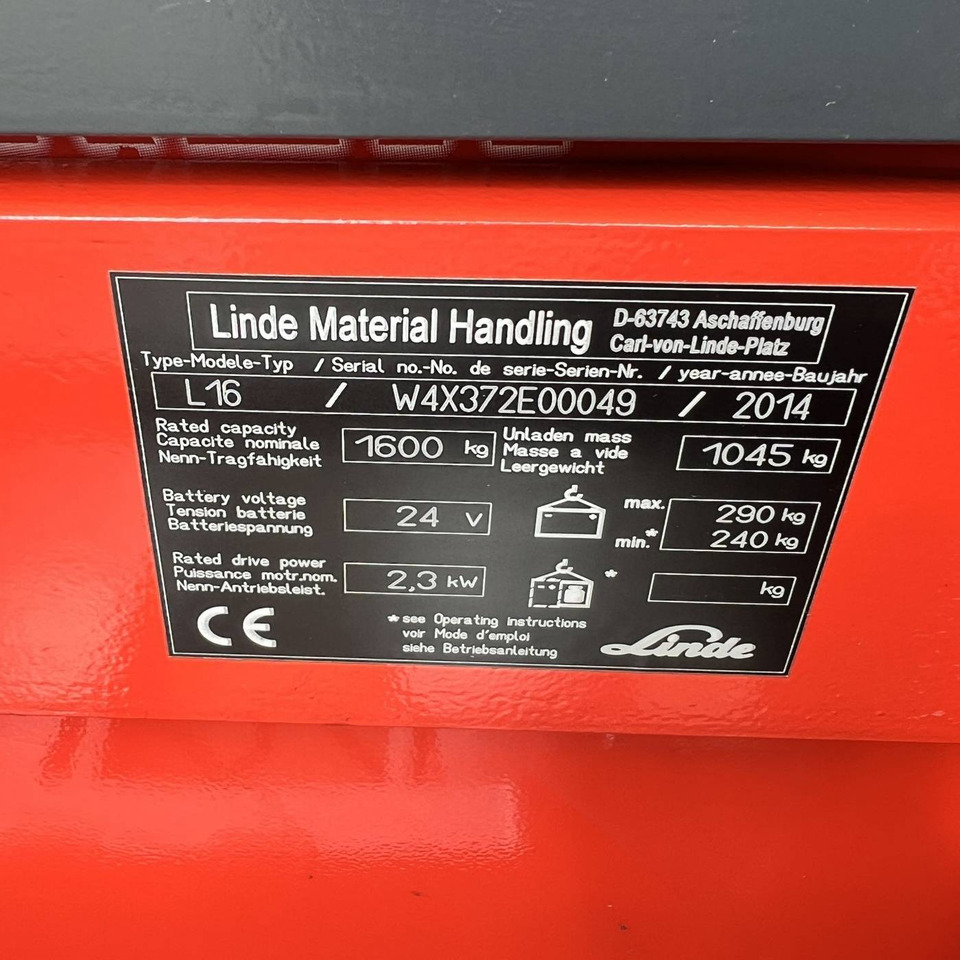 Apilador Linde L16 (372): foto 18 Apilador Linde L16 (372): foto 18