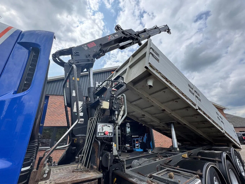 Camión volquete, Camión grúa DAF CF 85.360 8X2 3 Zijdige kipper HIAB 16 t/m kraan AHK Top condition: foto 11