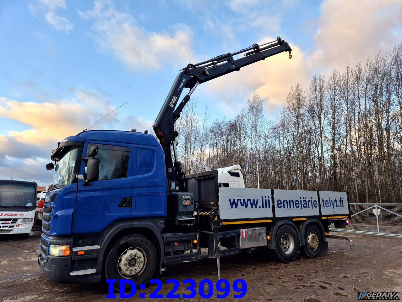 SCANIA G440 6x2 + Crane HIAB X-Hiduo 188 - Camión caja abierta: foto 1 SCANIA G440 6x2 + Crane HIAB X-Hiduo 188 - Camión caja abierta: foto 1