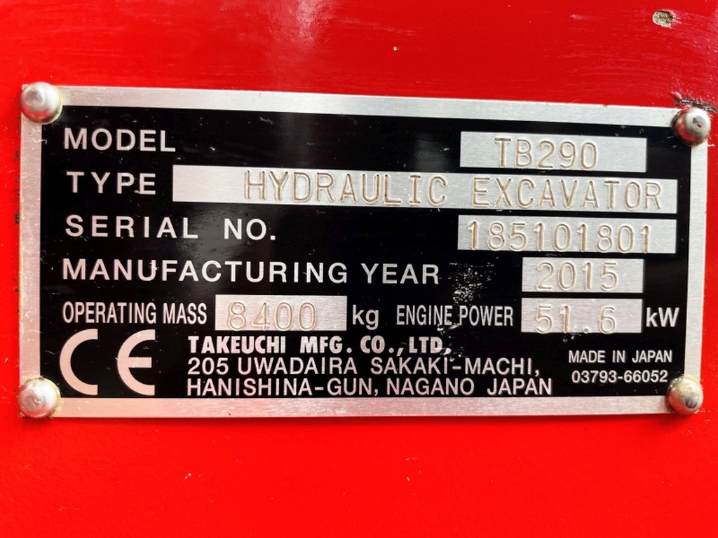 Takeuchi TB290 (3925) - Miniexcavadora: foto 4 Takeuchi TB290 (3925) - Miniexcavadora: foto 4