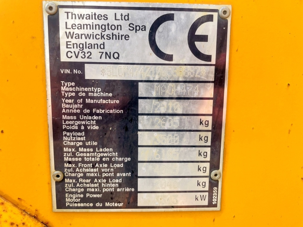 Thwaites Mach 474 (4083) - Minidumper: foto 3 Thwaites Mach 474 (4083) - Minidumper: foto 3
