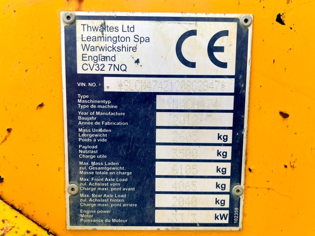 Thwaites Mach 474 (4084) - Minidumper: foto 3 Thwaites Mach 474 (4084) - Minidumper: foto 3