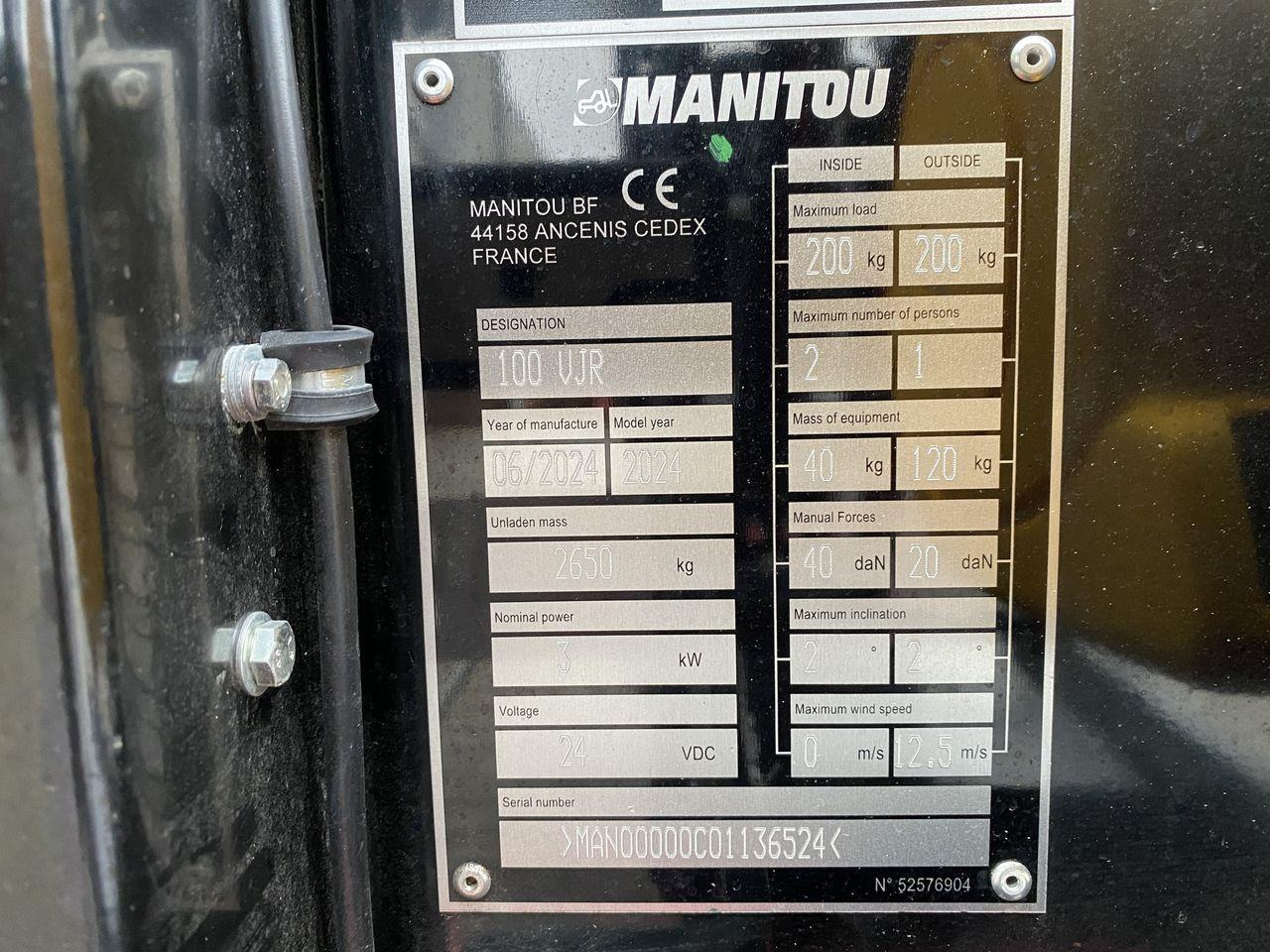 Plataforma de mástil vertical Manitou 100VJR: foto 10
