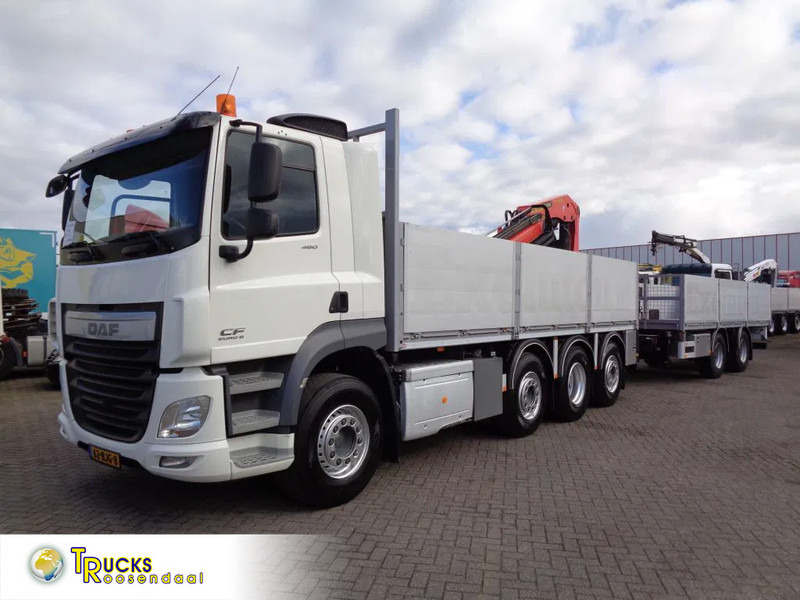 DAF CF 460 Combi Pacton MXD220 + 8X2 + Manual + Euro 6 + Palfinger PK 18500 - Camión caja abierta, Camión grúa: foto 1 DAF CF 460 Combi Pacton MXD220 + 8X2 + Manual + Euro 6 + Palfinger PK 18500 - Camión caja abierta, Camión grúa: foto 1
