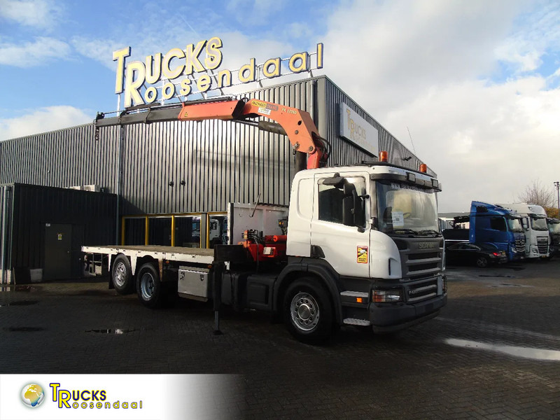 Scania P 420 + PALFINGER 32080 + STEERING + 6X2 - Camión grúa: foto 1 Scania P 420 + PALFINGER 32080 + STEERING + 6X2 - Camión grúa: foto 1