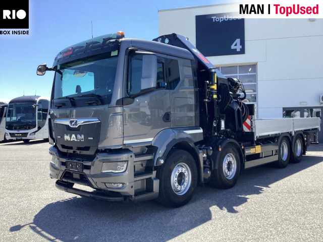 MAN TGS 35.510 8x4 BL CH HIAB X-HiPro 858 E 8 - Camión caja abierta, Camión grúa: foto 1 MAN TGS 35.510 8x4 BL CH HIAB X-HiPro 858 E 8 - Camión caja abierta, Camión grúa: foto 1