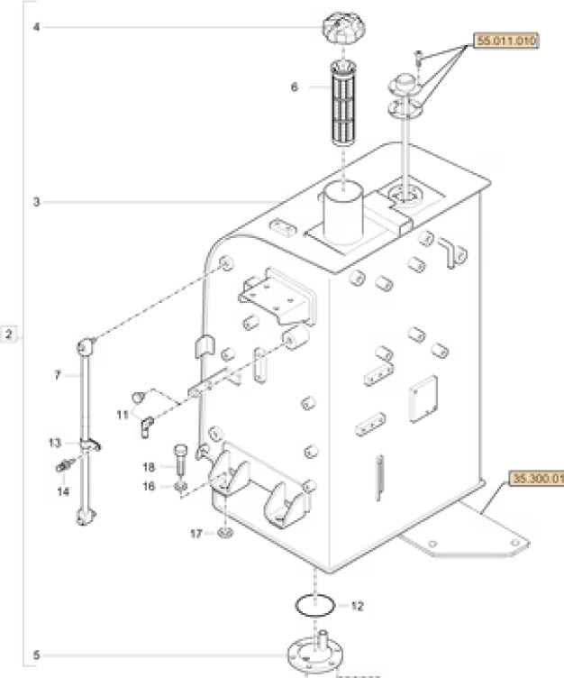 Case 35M9-02011CA - Depósito de combustible para Maquinaria de construcción: foto 1 Case 35M9-02011CA - Depósito de combustible para Maquinaria de construcción: foto 1