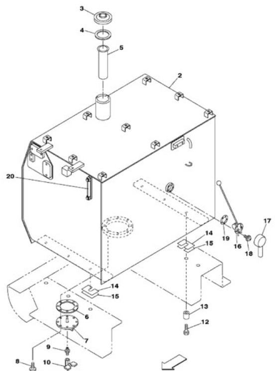Case KTH13300 - KTH11001 - Depósito de combustible para Maquinaria de construcción: foto 1 Case KTH13300 - KTH11001 - Depósito de combustible para Maquinaria de construcción: foto 1