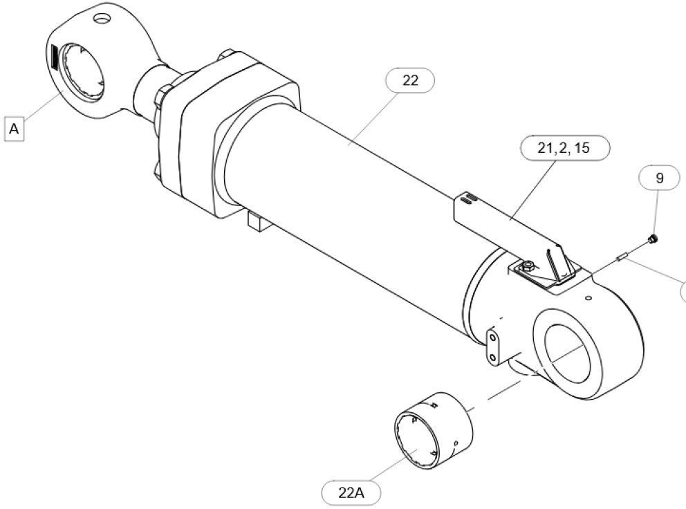 Caterpillar 5877678 - Cilindro hidráulico para Maquinaria de construcción: foto 2 Caterpillar 5877678 - Cilindro hidráulico para Maquinaria de construcción: foto 2