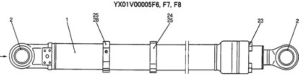 New Holland YX01V00005F7 - Cilindro hidráulico para Maquinaria de construcción: foto 3 New Holland YX01V00005F7 - Cilindro hidráulico para Maquinaria de construcción: foto 3