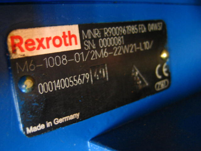 Rexroth R900961985 - M6-1008-01/2M6-22W21 - Válvula hidráulica para Maquinaria de construcción: foto 1 Rexroth R900961985 - M6-1008-01/2M6-22W21 - Válvula hidráulica para Maquinaria de construcción: foto 1