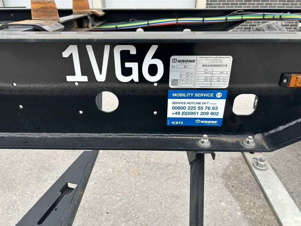 Krone 2 Achswechselfahrgestell, Typ: AZW 18 eL3B9 - Remolque portacontenedore/ Intercambiable: foto 3 Krone 2 Achswechselfahrgestell, Typ: AZW 18 eL3B9 - Remolque portacontenedore/ Intercambiable: foto 3