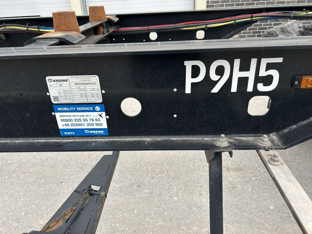 Krone 2 Achswechselfahrgestell, Typ: AZW 18 eL3B9 - Remolque portacontenedore/ Intercambiable: foto 3 Krone 2 Achswechselfahrgestell, Typ: AZW 18 eL3B9 - Remolque portacontenedore/ Intercambiable: foto 3