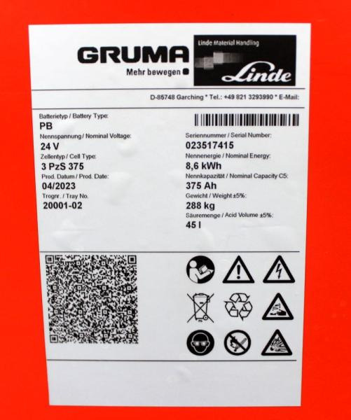 GRUMA 24 Volt 3 PzS 375 Ah - Acumulador: foto 4 GRUMA 24 Volt 3 PzS 375 Ah - Acumulador: foto 4