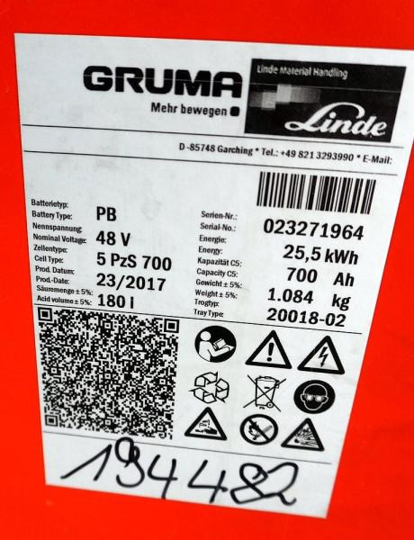 GRUMA 48 Volt 5 PzS 700 Ah - Acumulador: foto 5 GRUMA 48 Volt 5 PzS 700 Ah - Acumulador: foto 5