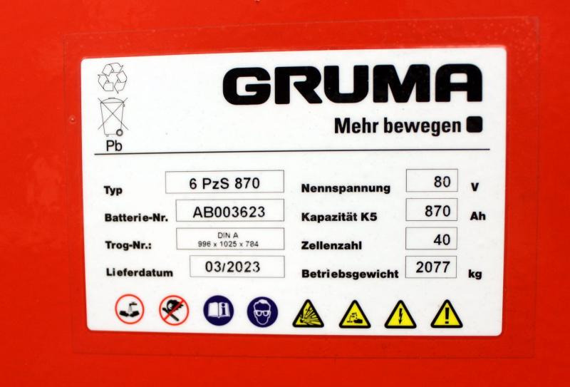 GRUMA 80 Volt 6 PzS 870 Ah - Acumulador: foto 5 GRUMA 80 Volt 6 PzS 870 Ah - Acumulador: foto 5