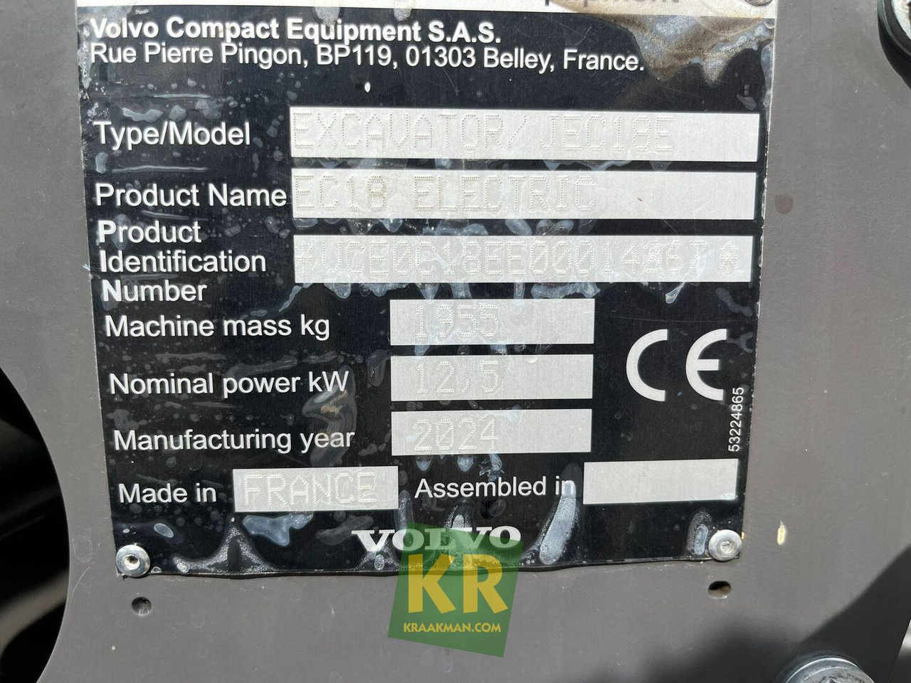 Excavadora de cadenas nuevo Volvo EC18 Electric: foto 11
