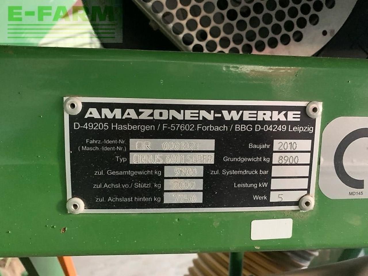 Amazone cirrus 6001 super - Sembradora: foto 3 Amazone cirrus 6001 super - Sembradora: foto 3