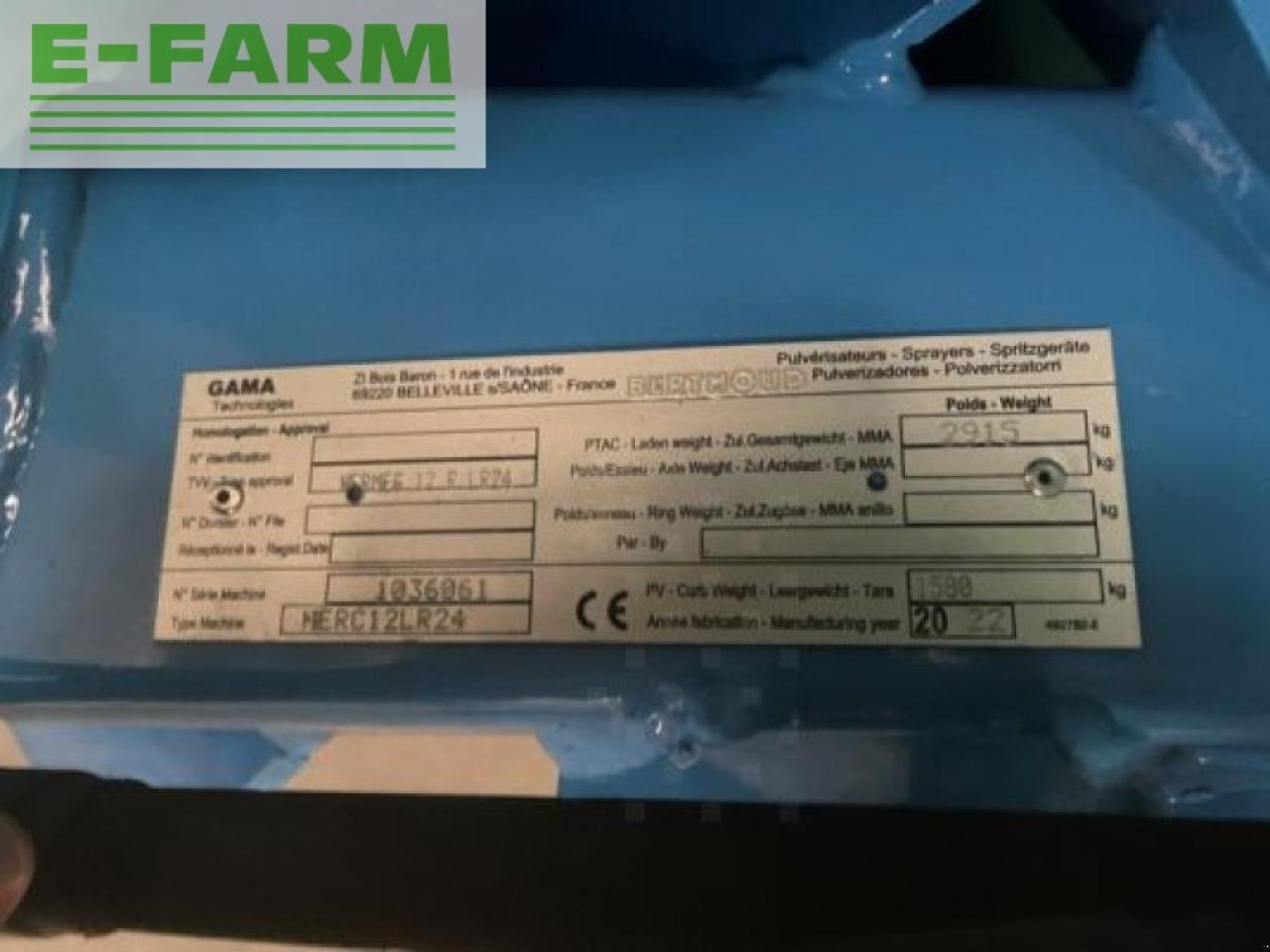 Berthoud hermes blue 1200 - Tractor: foto 3 Berthoud hermes blue 1200 - Tractor: foto 3