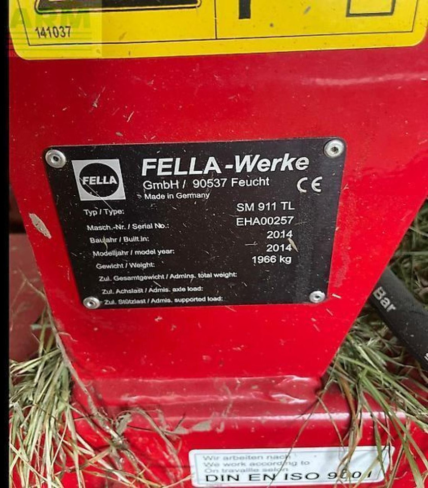 Fella sm 911 tl - Segadora: foto 4 Fella sm 911 tl - Segadora: foto 4