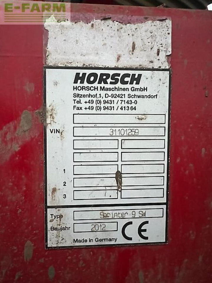 Horsch sprinter 9 sw - Sembradora: foto 2 Horsch sprinter 9 sw - Sembradora: foto 2