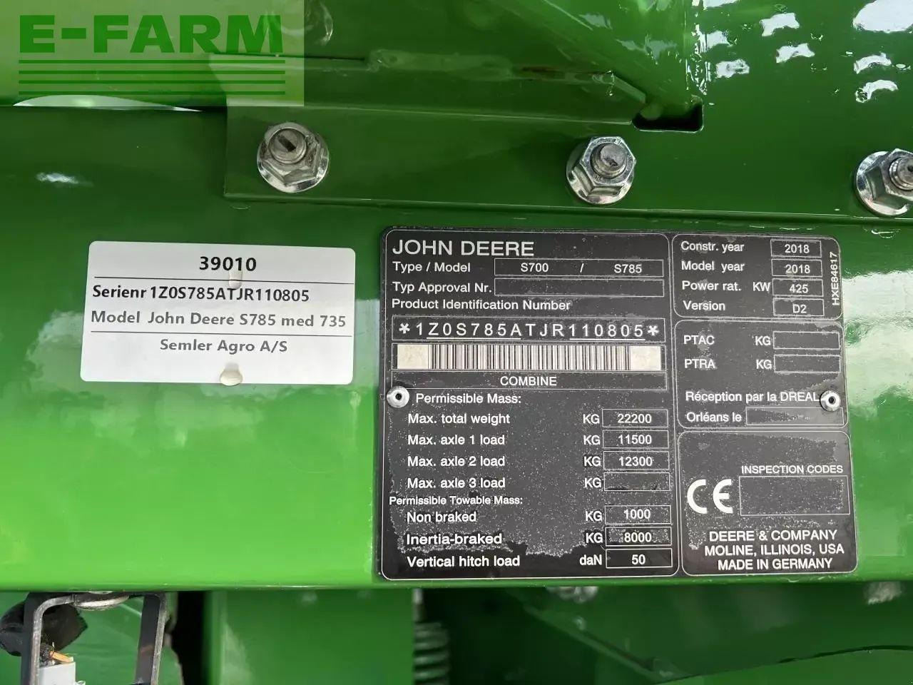 John Deere s785 - Cosechadora de granos: foto 4 John Deere s785 - Cosechadora de granos: foto 4