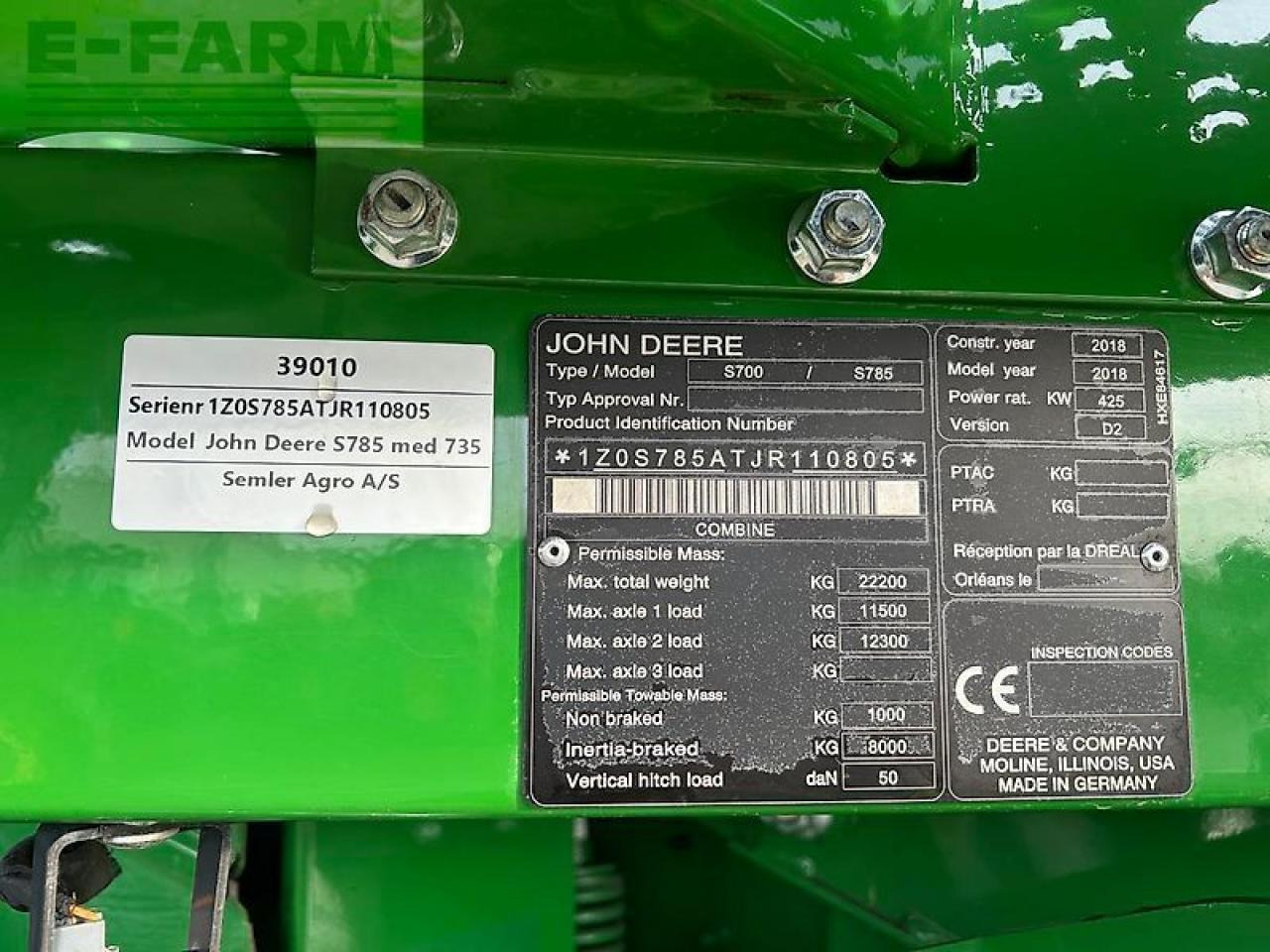 John Deere s785 - Cosechadora de granos: foto 4 John Deere s785 - Cosechadora de granos: foto 4