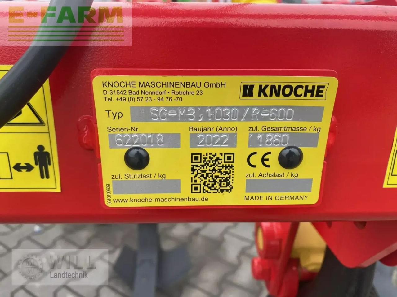 Knoche sg-m 3 1030 - Cultivador: foto 5 Knoche sg-m 3 1030 - Cultivador: foto 5