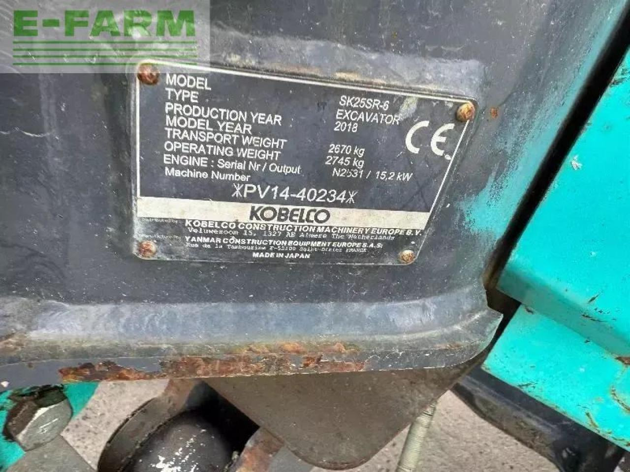Miniexcavadora Kobelco sk 25 sr-6e: foto 7