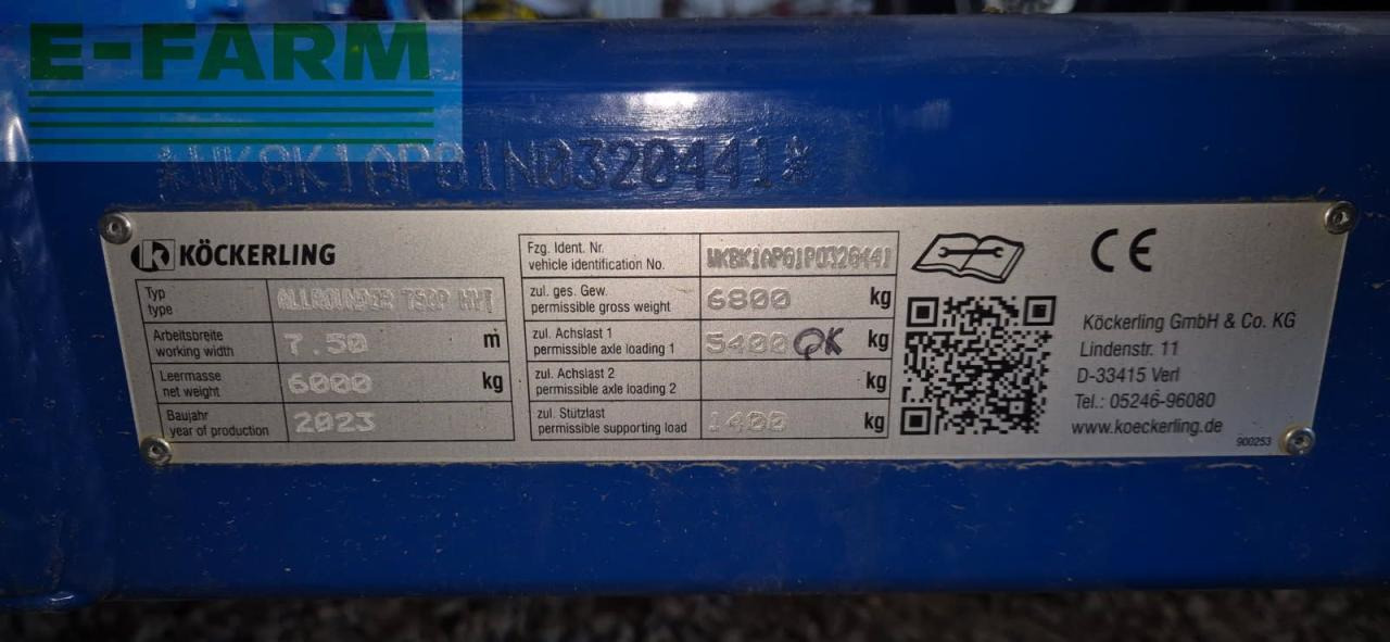 Köckerling ALLROUNDER 750P PROFILINE - Cultivador: foto 3 Köckerling ALLROUNDER 750P PROFILINE - Cultivador: foto 3