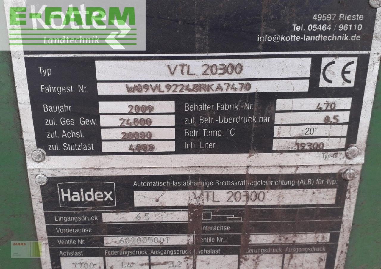 Kotte vtl 20300 - Cuba de purín: foto 2 Kotte vtl 20300 - Cuba de purín: foto 2