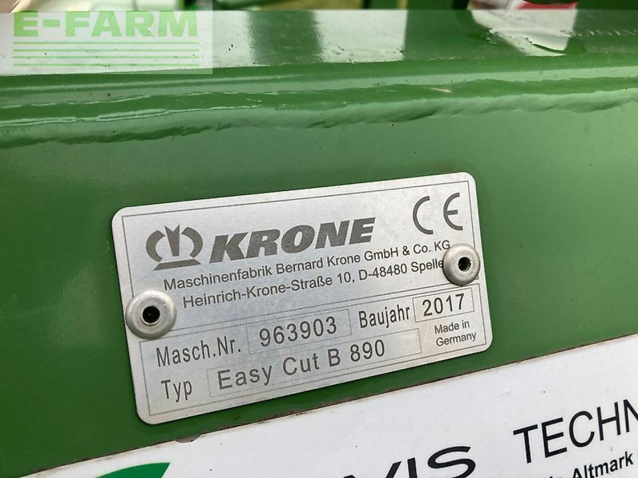 Krone easy cut b 890 - Segadora: foto 4 Krone easy cut b 890 - Segadora: foto 4