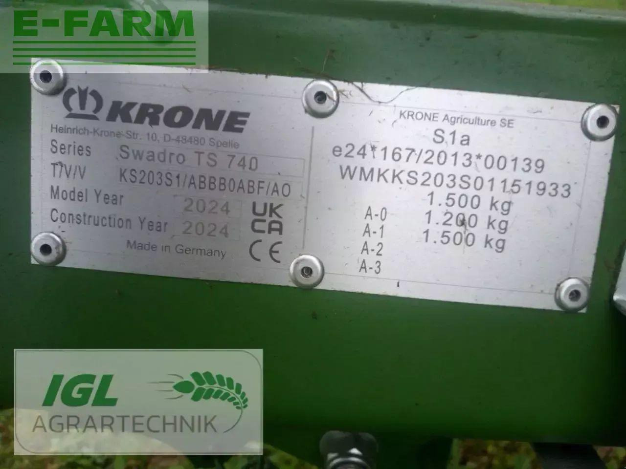 Henificadora Krone swadro ts 740: foto 12