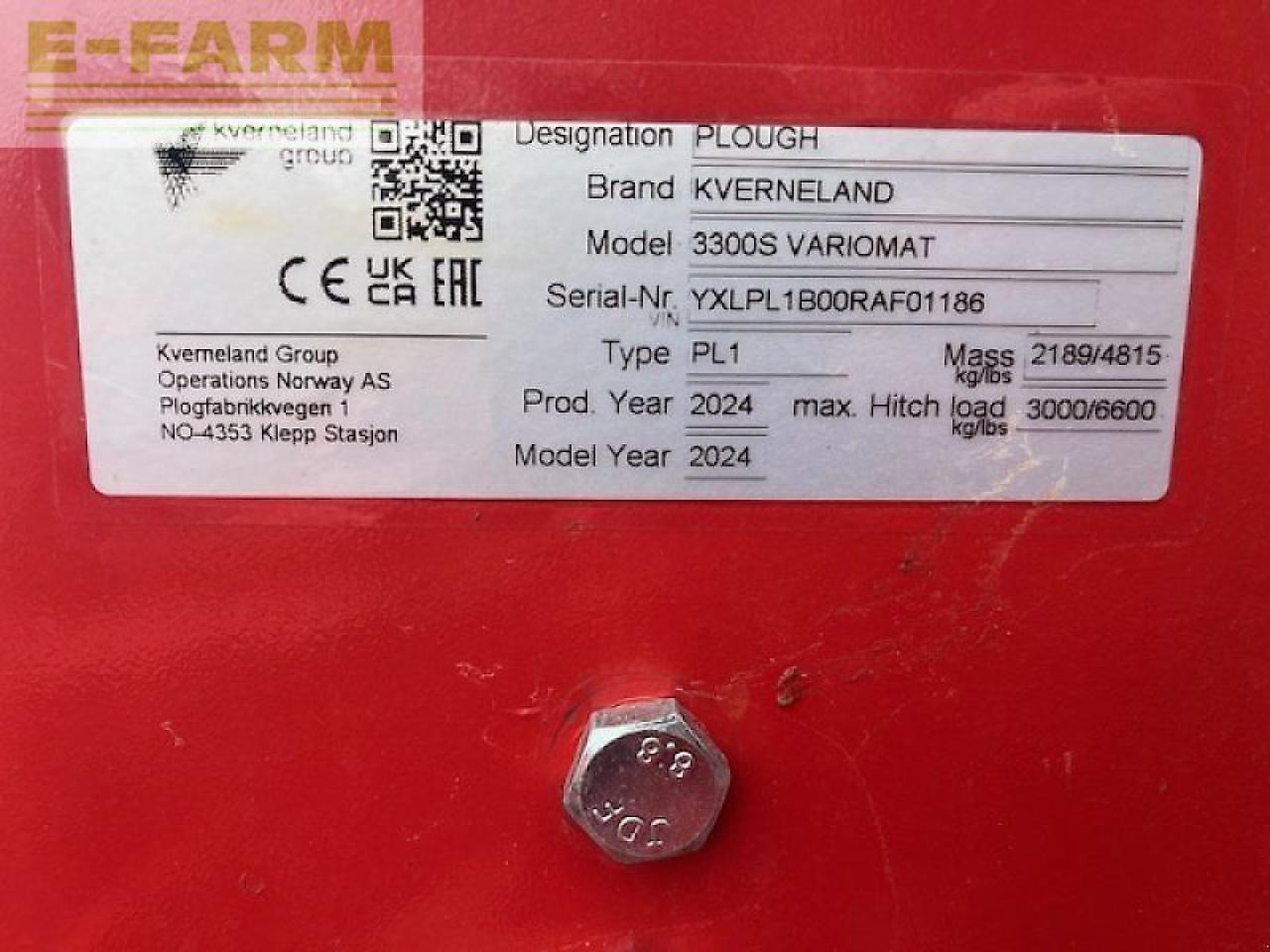 Kverneland 3300 s variomat - Arado: foto 3 Kverneland 3300 s variomat - Arado: foto 3