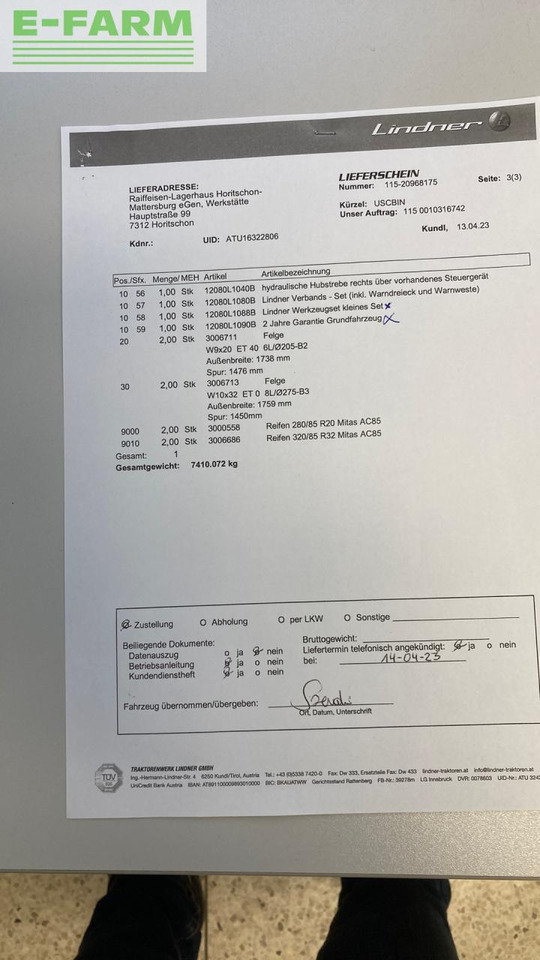 Tractor Lindner Lintrac 80: foto 31 Tractor Lindner Lintrac 80: foto 31