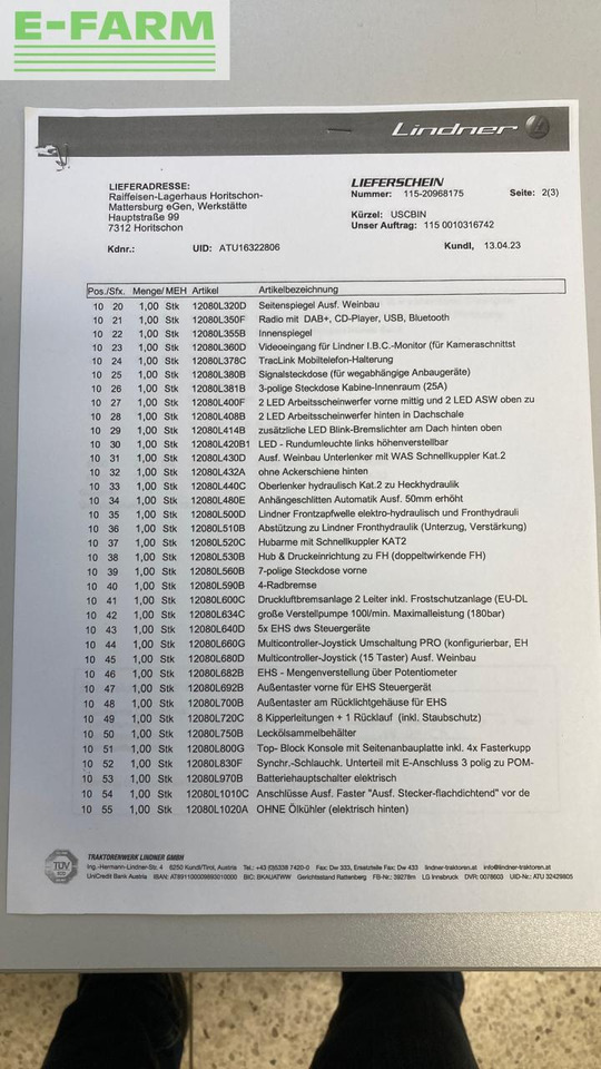 Tractor Lindner Lintrac 80: foto 30 Tractor Lindner Lintrac 80: foto 30