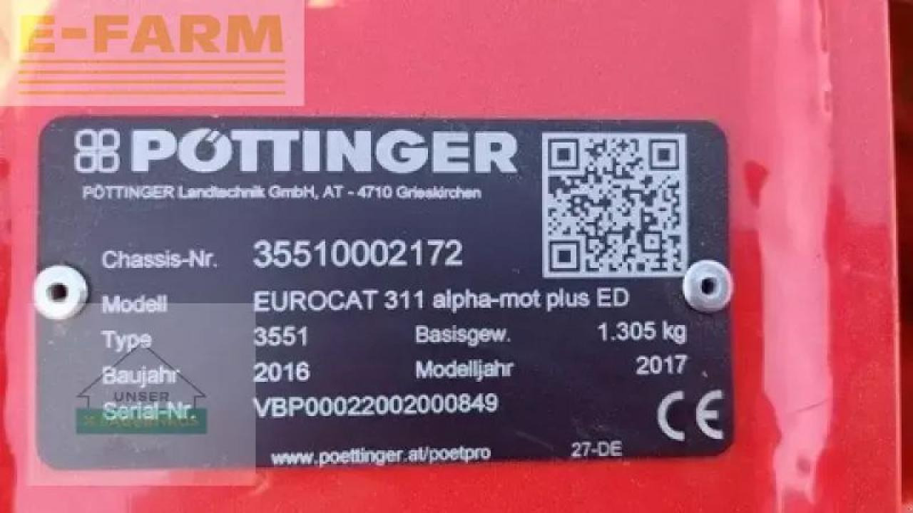 Pöttinger alpha motion eurocat 311plus e - Segadora: foto 2 Pöttinger alpha motion eurocat 311plus e - Segadora: foto 2