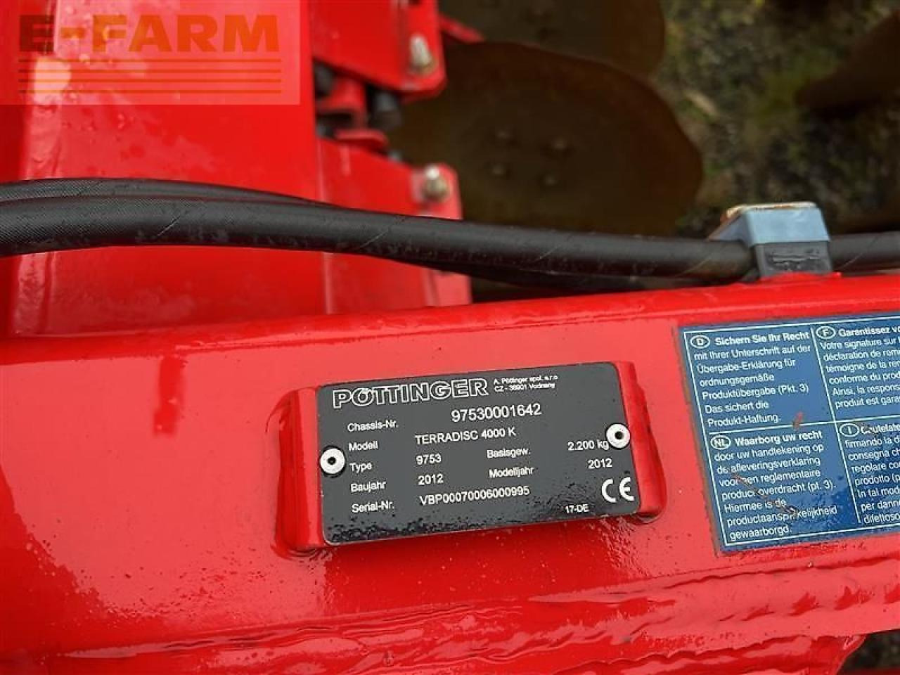 Rastras Pöttinger terradisc 4000 k: foto 7 Rastras Pöttinger terradisc 4000 k: foto 7