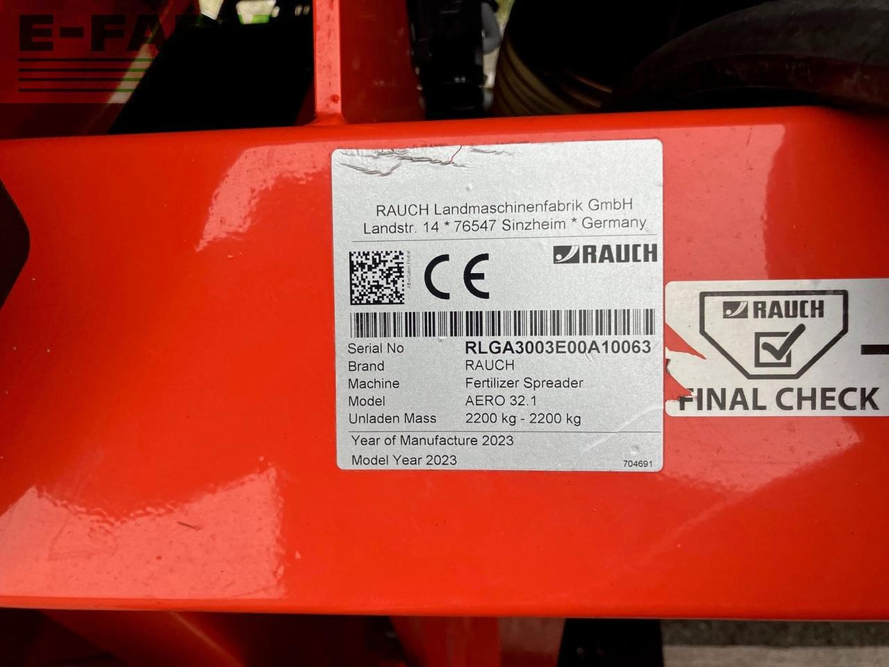 Esparcidor de fertilizantes Rauch: foto 8 Esparcidor de fertilizantes Rauch: foto 8